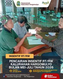 PENCAIRAN INSENTIF RT/RW BULAN MEI-JULI TAHUN 2026